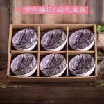 Japanese Colour Kitchen Utensils Porcelain Ceramic Bowl With Box Tableware Set - Image 17