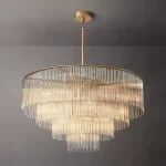 Nordic Luxury Glass Bar Big Ceiling Chandeliers Home Decoration Large Hanging Lamps for Living Room Hotel Lustre Gold - Image 2