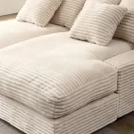 High-end Light Luxury Hot-selling Boneless Sofa Vacuum Compression Sofa Corduroy Retro Fabric Sofa - Image 3