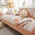 Sofa Cushion Non-slip Slipcover American Pastoral Cotton Fabric Sofa Cover Four Season Universal - Image 3