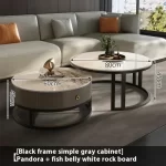 Round Unique Coffee Tables Waterproof Modern Simple Metal Coffee Tables Aesthetic Organizer Muebles De La Sala Home Decoration - Image 20