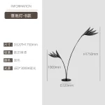 Nordic Floor Lamp Designer Room Decor Living Room Floor Lamp Villa Flamingo Leaf-shaped Table Lamp Standing Light Black - Image 8