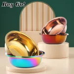 Durable Kitchen Stainless Steel Fruit Vegetable Washing Basin Thicken Salad Prepping Food Mixing Bowl Tableware Gold Kitchenware - Image 2