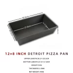6~10 inch Detroit Style Pizza Pan Deep Dish Pizza Pan, Pizza Pan, Square Baking Pan, Bakeware Kitchenware, Aluminum - Image 17