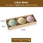 Wooden Tea Cooking Tray Utensils Nine Grids Hot Pot Restaurant Sauce Dish Fruit Platter Four  Grids Ceramic Dishware - Image 17