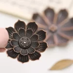 Alloy Incense Burner Lotus Multi-hole Wire Stick Holder Household Antique Incense Plate for Buddha Incense Holder Home Decor