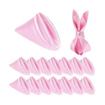 50pcs 30x30cm Rose Gold Small Satin Table Napkins Placemats Silk Dinner Cloth Napkins For Party Hotel Wedding Table Decoration - Image 21