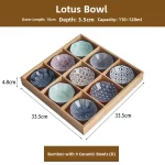 Wooden Tea Cooking Tray Utensils Nine Grids Hot Pot Restaurant Sauce Dish Fruit Platter Four  Grids Ceramic Dishware - Image 29