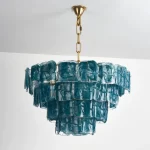 Post-modern Luxury Ceiling Chandeliers Vintage Amber/blue Glass LED Pendant Lights Living Dining Room Home Decor Hanging Lamps - Image 3