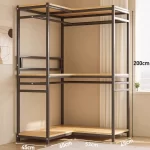 Modern Wardrobes Organizer Closet Storage Bedroom Coat Rack Floor Corner Household Metal Hanger Hat Rack Shelf Home Furniture - Image 11