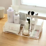 Makeup Organizer Office Organizer Box Cosmetic Plastic Storage Box Desk Bathroom Cosmetic Storage Case Cosmetic Storage Rack - Image 2