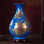 New Chinese Style Vase Jingdezhen Yellow Crystal Glaze Flower Vase Home Decor Handmade Shining Famille Rose Vases - Image 17