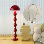 Floor lamp, living room cream wind and sand hair lamp, decorative ornament, vertical floor lamp, bedroom bedside ambient lamp - Image 8