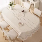 Oval dining tablecloth, washable waterproof oil-proof heat-resistant new luxury table cover for living room tea table - Image 8