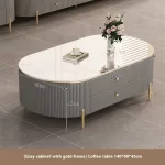 Modern Decorative Coffee Tables Luxury Decor Metal Minimalist Coffee Tables Unique Oval Stolik Kawowy Living Room Furniture - Image 15