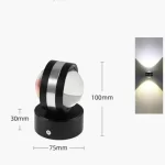 Modern Wall Sconce Double Sided Lens Sunset Bedside Painting Aisle Home Atmosphere Wall Scone 360° Rotating Wall Lamp - Image 11