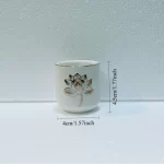 Chinese Creative Relief Ceramic Lotus Buddha Supplies Offering Water Cups, Incense Burners, Vases, Fruit Plates and Ornaments - Image 16