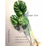 70-88CM Artificial Plants Green Plastic Monstera Fake Leaves Simulation Palm Tree Landscaping Park Hotel Home Decor Accessories - Image 9