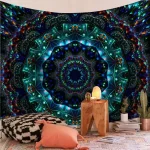Indian Mandala Wall Hanging Tapestry Psychedelic Bohemian Home Decoration Aesthetic Living Room Background Cloth Beach Yoga Mat - Image 7