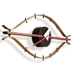 Nordic Eye Wall Clock Living Room Modern Design Wall Clocks Luxury Fashion Wooden&Metal Clocks Classic Silent Home Decoration