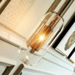 Modern wall sconce light fixture glass bedside hotel bathroom background lamp corridor luminaire home decoration lighting gold - Image 5