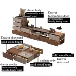 Hold 55 Inch Tv Stand Vintage Light Brown Media Luxury Console Tv Cabinets Lowboard Nordic Design Living Room House Accessories - Image 2
