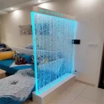Modern Custom Home Decoration LED Water Bubble Wall 16 Color Acrylic Panel Wall Partition Room Divider Design Waterfall Fountain - Image 2