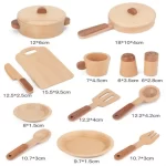 Natural Wood Children's Preschool Toys Fruits And Vegetables Simulation Play House Kitchenware Cognitive Wooden Model Toys - Image 6