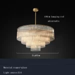 Nordic Luxury Glass Bar Big Ceiling Chandeliers Home Decoration Large Hanging Lamps for Living Room Hotel Lustre Gold - Image 14