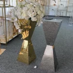 Stainless Steel Flower Stands Vases, Wedding Table Centerpieces, Road Lead, Party Decoration, 1Pc, 2Pcs, 5  6  10Pcs