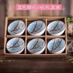 Japanese Colour Kitchen Utensils Porcelain Ceramic Bowl With Box Tableware Set - Image 16