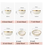 1pcs White Ceramic Plate Phnom Penh Tableware Salad Soup Bowl Food Dinner Dishes Wedding Decoration Dinnerware Household Kitchen - Image 3