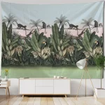 Tropical rainforest tapestry European style jungle wall hanging living room tapestry home wall decoration bed sheets picnic mats - Image 9