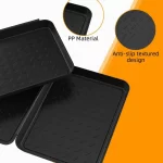 3 Multi-Purpose Trays, Set of Multi-Purpose Trays for Shoes, Boots, Plants And Pet Feed, Plastic Shoe and Boot Tray Storage Tray - Image 2