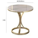 Round Side Small Coffee Tables Italian Luxury Mid Century Marble Corner Coffee Tables Nordic Vintage Living Room Furniture - Image 2
