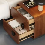 Display Trendy Nightstand Storage Modern Luxury Nightstand Aesthetic Vintage Mesita Bedroom Furniture - Image 6
