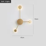 Modern Geometric LED Wall Sconce Black Metal Abstract Molecular Wall Lamp Living Room Bedroom Art Decor - Image 10