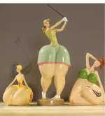 Nordic Plump Beauty Female Figurines Sculpture Ornaments Home Living Room Desk Fat Girl Statue Resin Decoration Accessories - Image 4