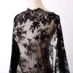 High-end French-style positioning lace wedding dress, formal dress fabric, tablecloth, curtain accessories, 1.5 meters wide - Image 2
