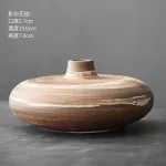 Black Terracotta Vase Coarse pottery vase ceramic Imitation Stone Abstract Flower Arranger vases retro glazed flower ware - Image 14