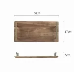 Kitchen Tray for Serving Food Trays for Desserts Dessert Tray With Handles Wooden Serve Storage Coffee Fruit Snack Drink Sweets - Image 8