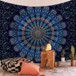 Indian Mandala Wall Hanging Tapestry Psychedelic Bohemian Home Decoration Aesthetic Living Room Background Cloth Beach Yoga Mat - Image 4