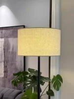 Vintage Fabric Floor Lamp Living Room Sofa Side Standing Lamp Antique Home Shelf Lamp LED Light Bedroom Bedside Lamp With Table - Image 5