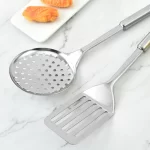 Stainless Steel Spatula Kitchenware Set Household Cooking Hanging Soup Colander-Density Spoon Strainer Kitchen 11-Piece Set - Image 4