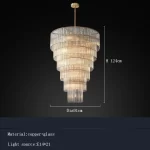 Nordic Luxury Glass Bar Big Ceiling Chandeliers Home Decoration Large Hanging Lamps for Living Room Hotel Lustre Gold - Image 11