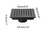 Tuqiu Bathroom Shelf 20-100cm Black Shower Rack Corner Shelf Square Bath Shower Shelf Bathroom Storage Organizer Rack - Image 15