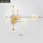 Modern Geometric LED Wall Sconce Black Metal Abstract Molecular Wall Lamp Living Room Bedroom Art Decor - Image 7