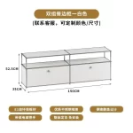 Vintage Module Sideboard Living Room Storage Cabinet Wood Bedroom Stainless Steel Metal Frame Storage Customizable TV Cabinet - Image 16