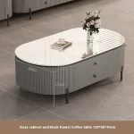 Modern Decorative Coffee Tables Luxury Decor Metal Minimalist Coffee Tables Unique Oval Stolik Kawowy Living Room Furniture - Image 8