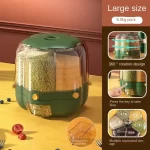 Kitchen Storage Container Large Food Storage Container 360° Rotating Rice Barrels Sealed Cereal Dispenser Rice Tank Grain Box - Image 10